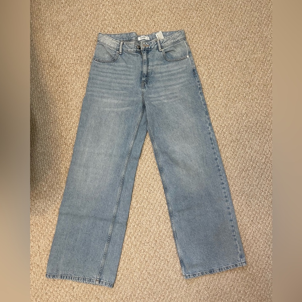 Pull and bear denim light washed jeans. European exclusive. Never worn